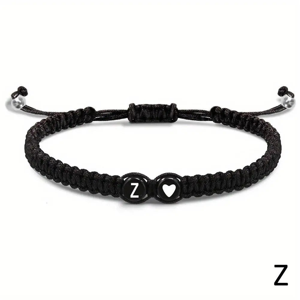 Initial Heart Friendship Bracelet (A-Z)