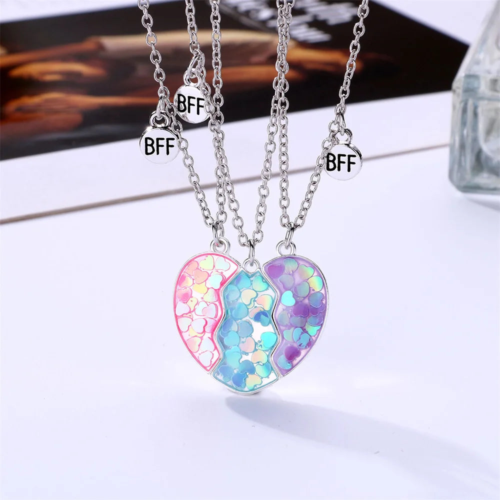 Best Friends Heart Necklace Sets