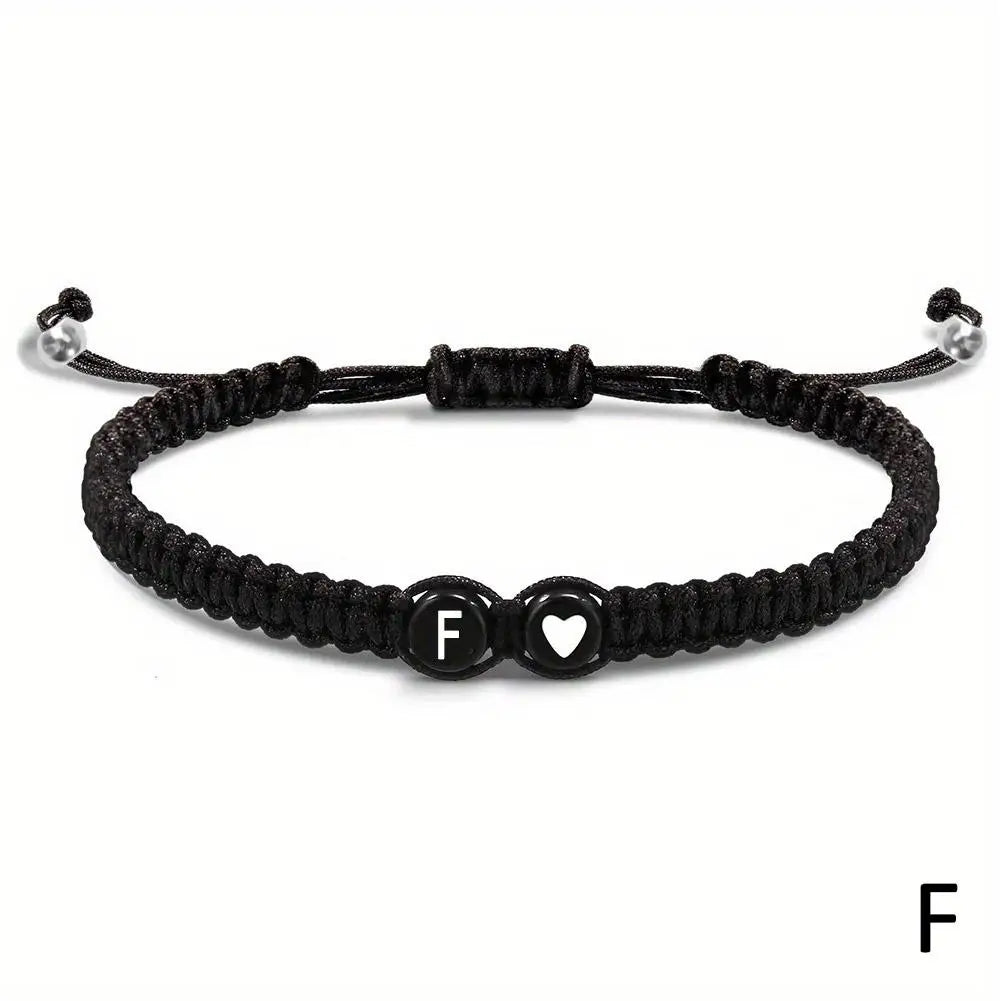 Initial Heart Friendship Bracelet (A-Z)