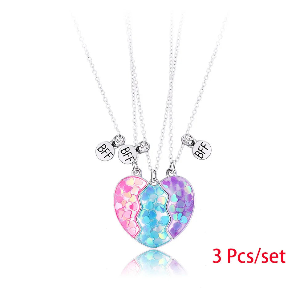 Best Friends Heart Necklace Sets